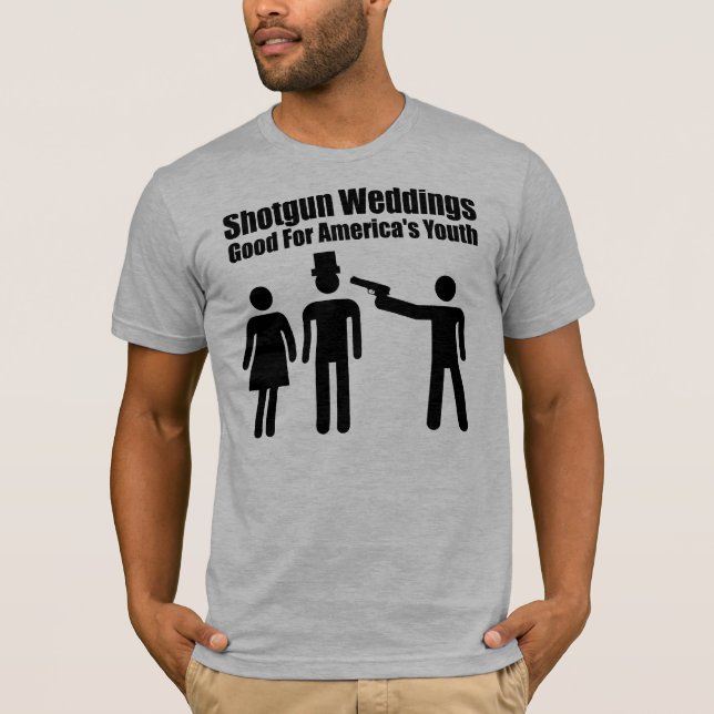 Camiseta Casamento de espingarda, preto (Frente)