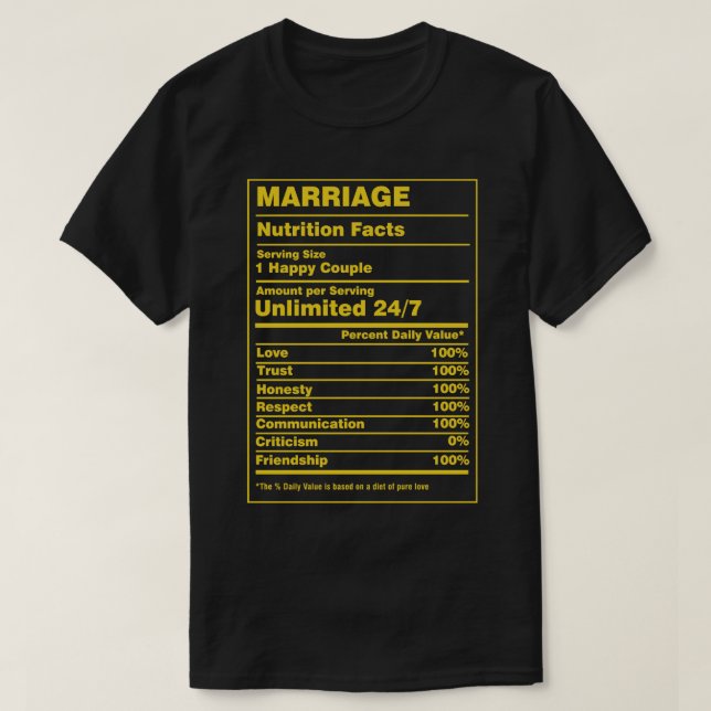 Camiseta Casamento de Fatos Nutricionais (Frente do Design)