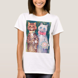 Camiseta Casamento de Gato, Casamento, Noiva, Louis Wain