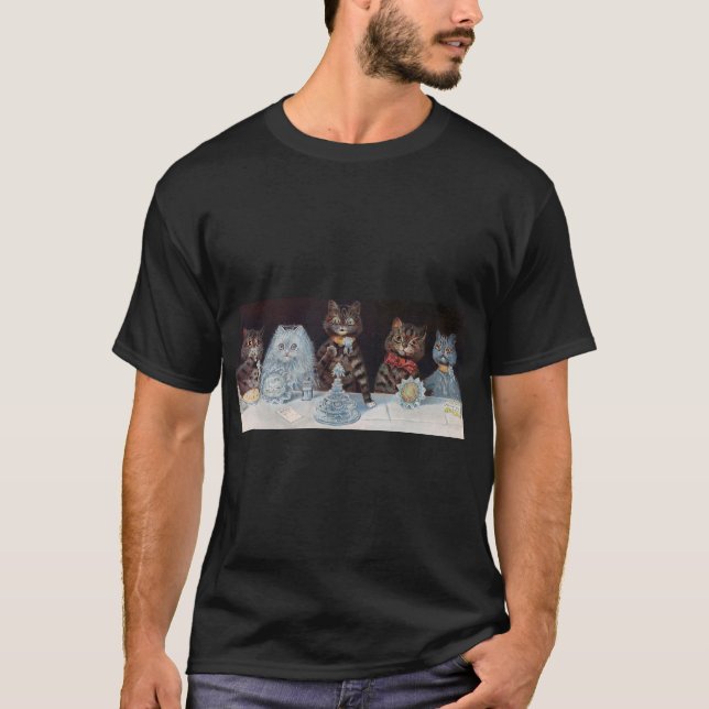 Camiseta Casamento de Gato, Casamento, Noiva, Louis Wain (Frente)