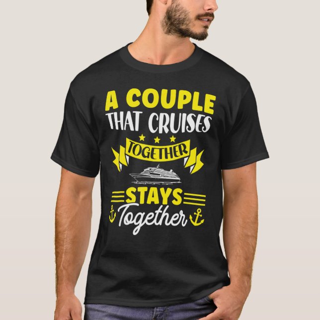 Camiseta Casamento de Lua de Mel em Navio de Cruzeiro Um Ca (Frente)