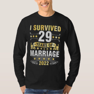 Camiseta Casamento De Mulher Marido Que Sobrevivi A 29 Anos