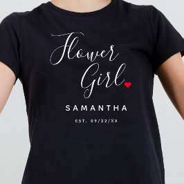 Camiseta Casamento de na moda Flower Girl