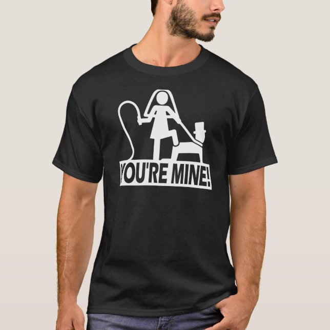 Camiseta Casamento de solteiro Você é meu (Frente)