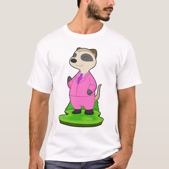 Camiseta Casamento de terno de noiva Meerkat (Frente)