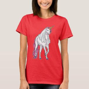 Camiseta Casamento de Unicorn Bride Veil