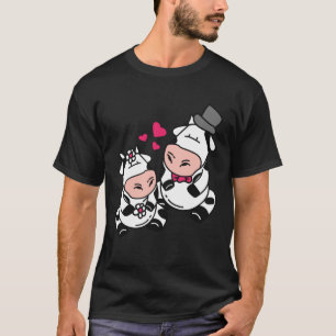 Camiseta Casamento de Vaca Agricultores Casamento Amor