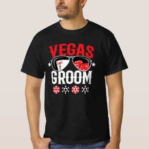 Camiseta Casamento de Vegas - Groom - Esquadrão de Despedi
