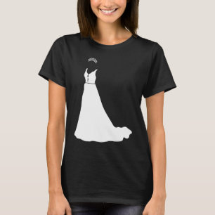 Camiseta Casamento de vestido branco e preto