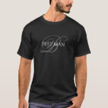 Camiseta Casamento do Melhor Homem em Monograma<br><div class="desc">Faça sua própria camiseta monograma personalizada. Personalize esta design com seu próprio texto. Você pode personalizar ainda mais este design selecionando o link "personalizar mais",  se desejar.</div>