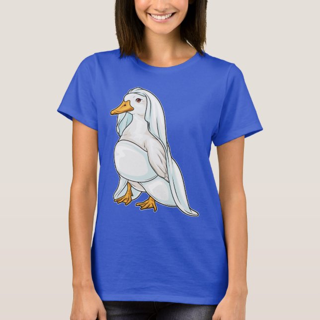 Camiseta Casamento Duck Bride Veil (Frente)