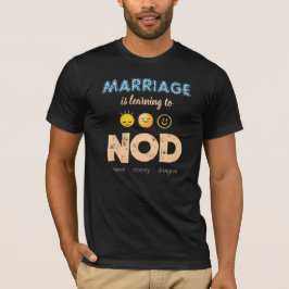 Camiseta Casamento É Aprender a Concordar Marido Engraçado