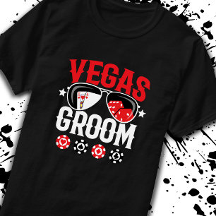 Camiseta Casamento em Vegas - Noivo - Equipe de Despedida d