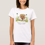 Camiseta Casamento Encantado do Branch do Lado da Floresta<br><div class="desc">Tons da Terra com um tronco marrom Árvore Flor Folksy Coleção de Casamento de Sangue de Flor Selvagem com todas as cores: Terracotta Laranja Cor-de-Obra Elegância Amarela e Festa de casamento Azul Flores. Imaginem uma primavera, verão ou caem em uma árvore branca romântica em uma floresta encantada ao longo de...</div>