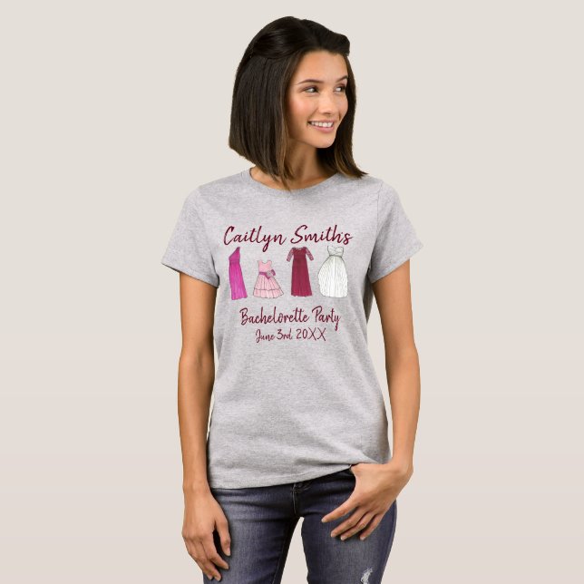 Camiseta Casamento entre garotas da Bachelorette, de vestir (Frente Completa)