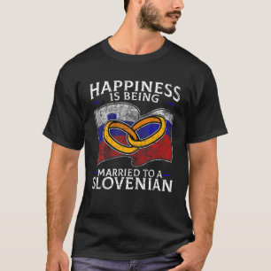 Camiseta Casamento Esloveno Patrimônio Esloveno Bandeira M