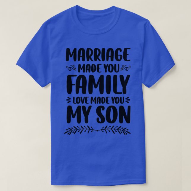 Camiseta Casamento Fez Com Que Seu Amor Familiar Fizesse De (Frente do Design)