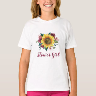 Camiseta Casamento Floral de Girassol