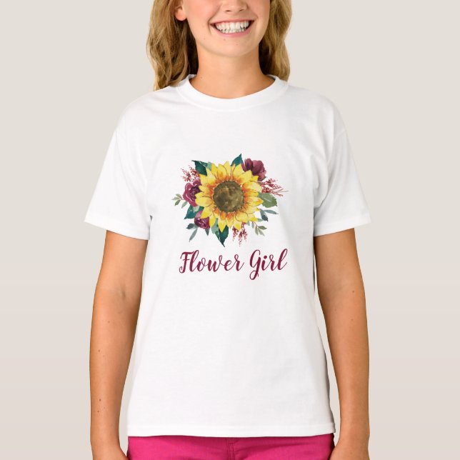Camiseta Casamento Floral de Girassol (Frente)