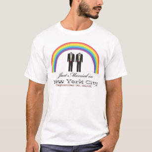 Camiseta Casamento gay (homens): Recem casados dentro