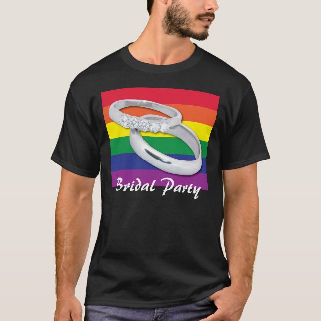 Camiseta Casamento Lésbico gay (Frente)