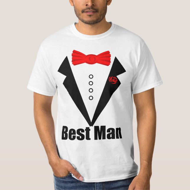 Camiseta casamento, melhor homem (Frente)