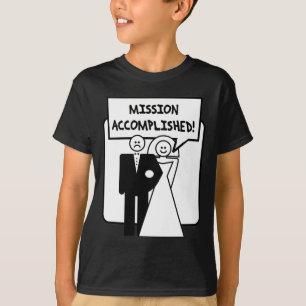 Camiseta casamento "Missão Cumprida"