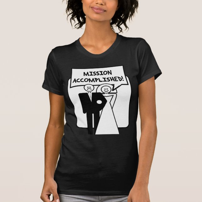 Camiseta casamento "Missão Cumprida" (Frente)