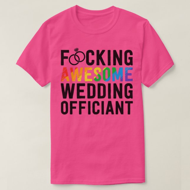 Camiseta Casamento Oficiente Oficiente, Presente Incrível G (Frente do Design)