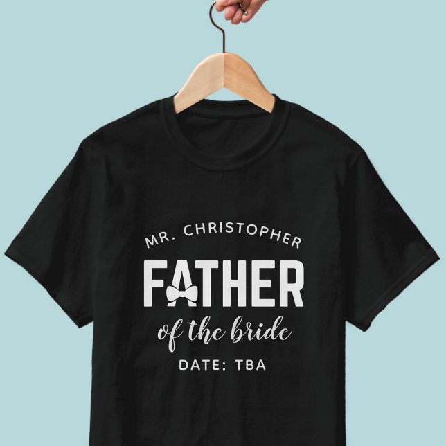 Camiseta Casamento Pai da Noiva Nome (Can be used for any wedding parent - bride or groom. Just add their name and your wedding date)