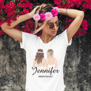 Camiseta Casamento personalizado da na moda moderna dama de