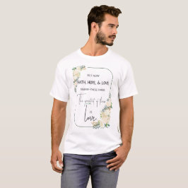Camiseta Casamento Religioso Aniversário Fé Esperança Amor