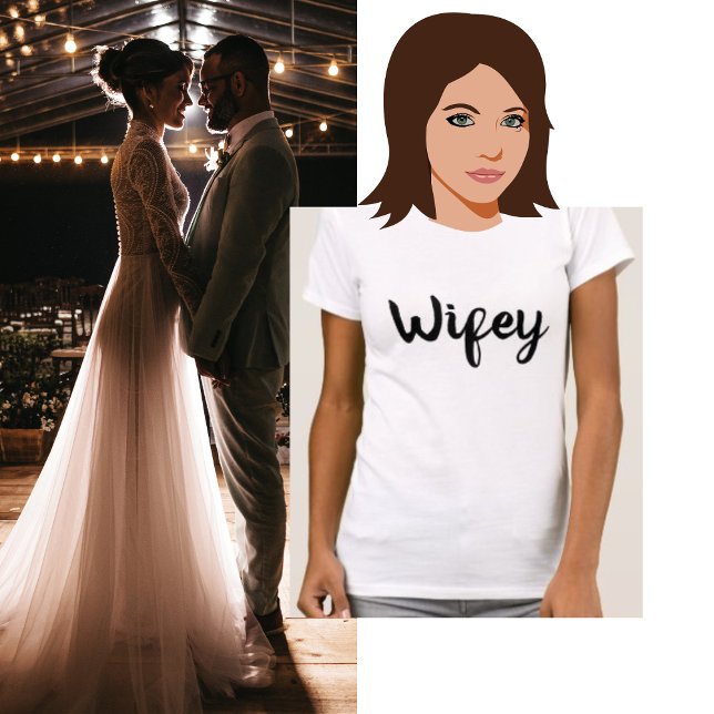 Camiseta Casamento sem fio (Criador carregado)