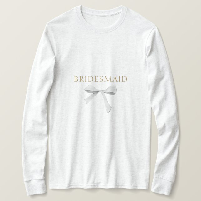 Camiseta Casamento Trendy White Ribbon (Frente do Design)