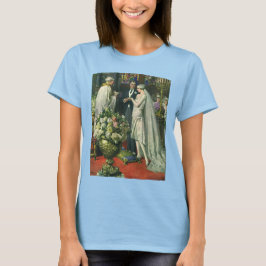 Camiseta Casamento vintage, noiva e noiva com Menorah