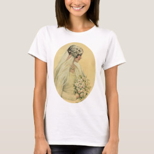 Camiseta Casamento vintage, Retrato de Noiva Vitoriana