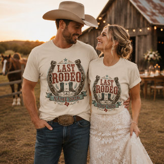 Camiseta Casamento Western Personalizado Último Rodeio
