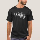 Camiseta Casamento Wifey Hubby Honeymoon<br><div class="desc">Casamento de Lua de mel de Hubby Wifey.</div>
