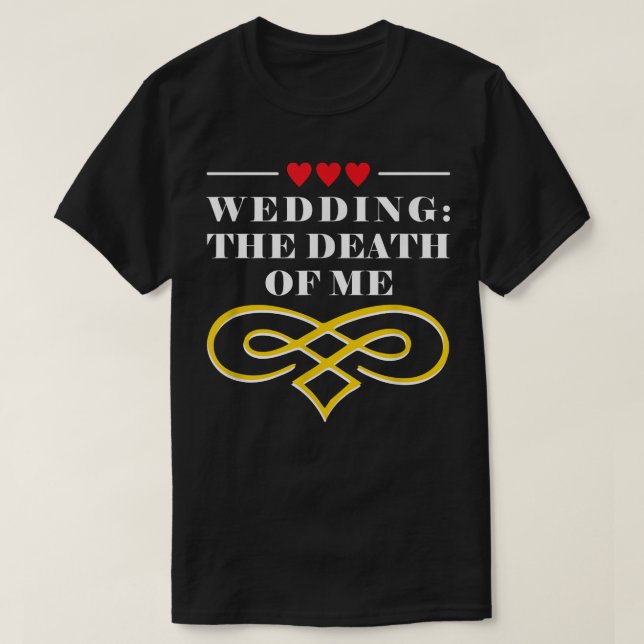 Camiseta Casando a morte de mim noiva e noiva (Frente do Design)