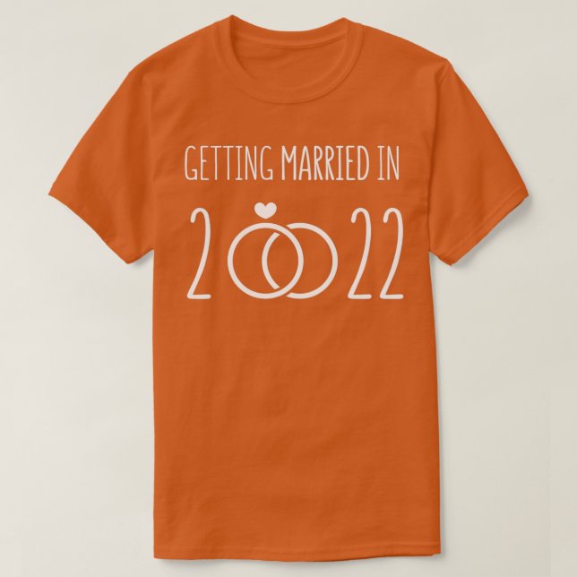 Camiseta Casar-se em 2022. (Frente do Design)