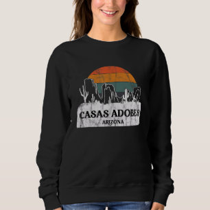 Camiseta Casas Adobes AZ Arizona Pôr do sol vintage cacto m