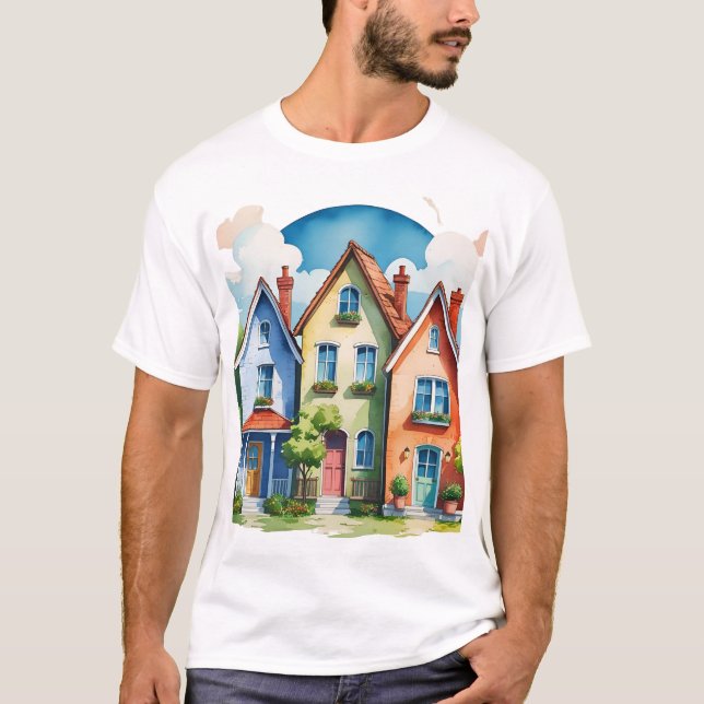 Camiseta casas bonitas (Frente)