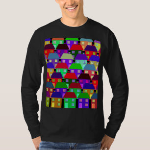CAMISETA CASAS COLORIDAS PELA COMUNIDADE DOMÉSTICA