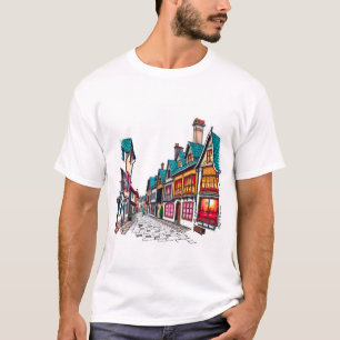 Camiseta Casas com janelas brilhantes