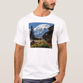 Camiseta Casas da vila de Matterhorn e de Zermatt, suiça