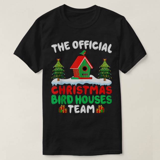 Camiseta Casas de aves do Xmas Casas de aves do time Alugue (Frente do Design)