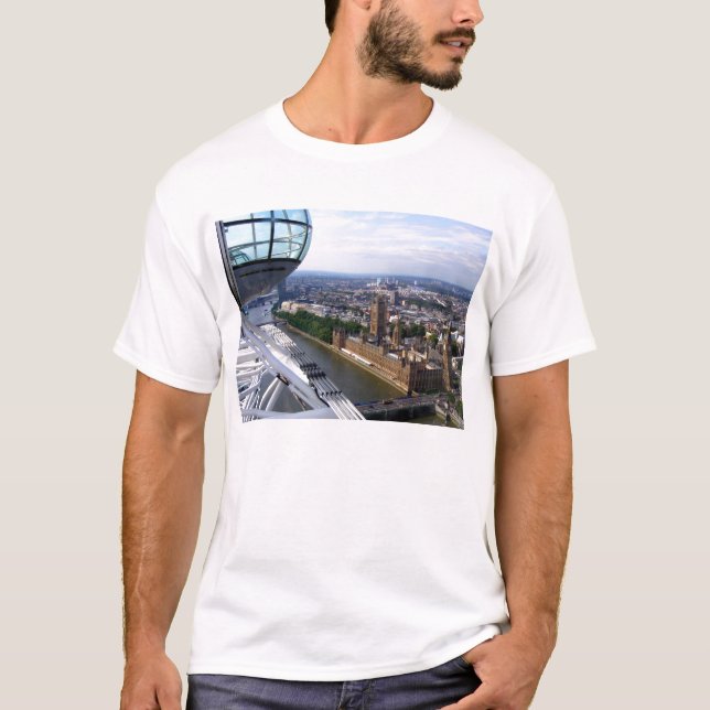Camiseta Casas do Parlamento do Olho de Londres (Frente)