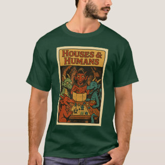 Camiseta Casas e Humanos Divertido RPG Gamer Nerd Jogos Hom