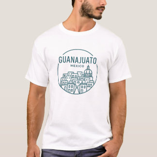 Camiseta Casas Empilhadas Minimalistas Guanajuato México