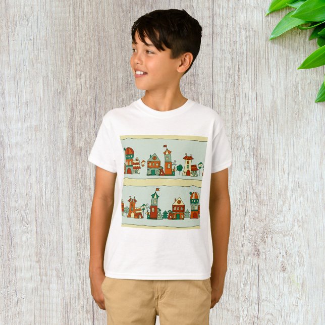 Camiseta Casas Wonky (Criador carregado)